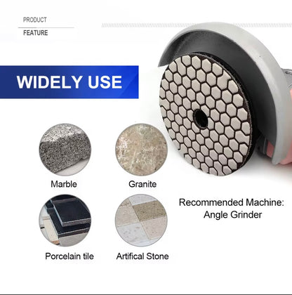 Diamond Polishing Pads – 100 mm (Grit 50 & 100) – Dry Use