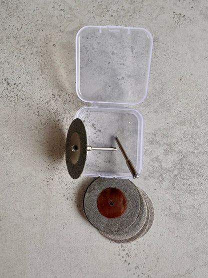 Diamond Cutting Disc Set SILVER (10 Discs + 2 Holders)