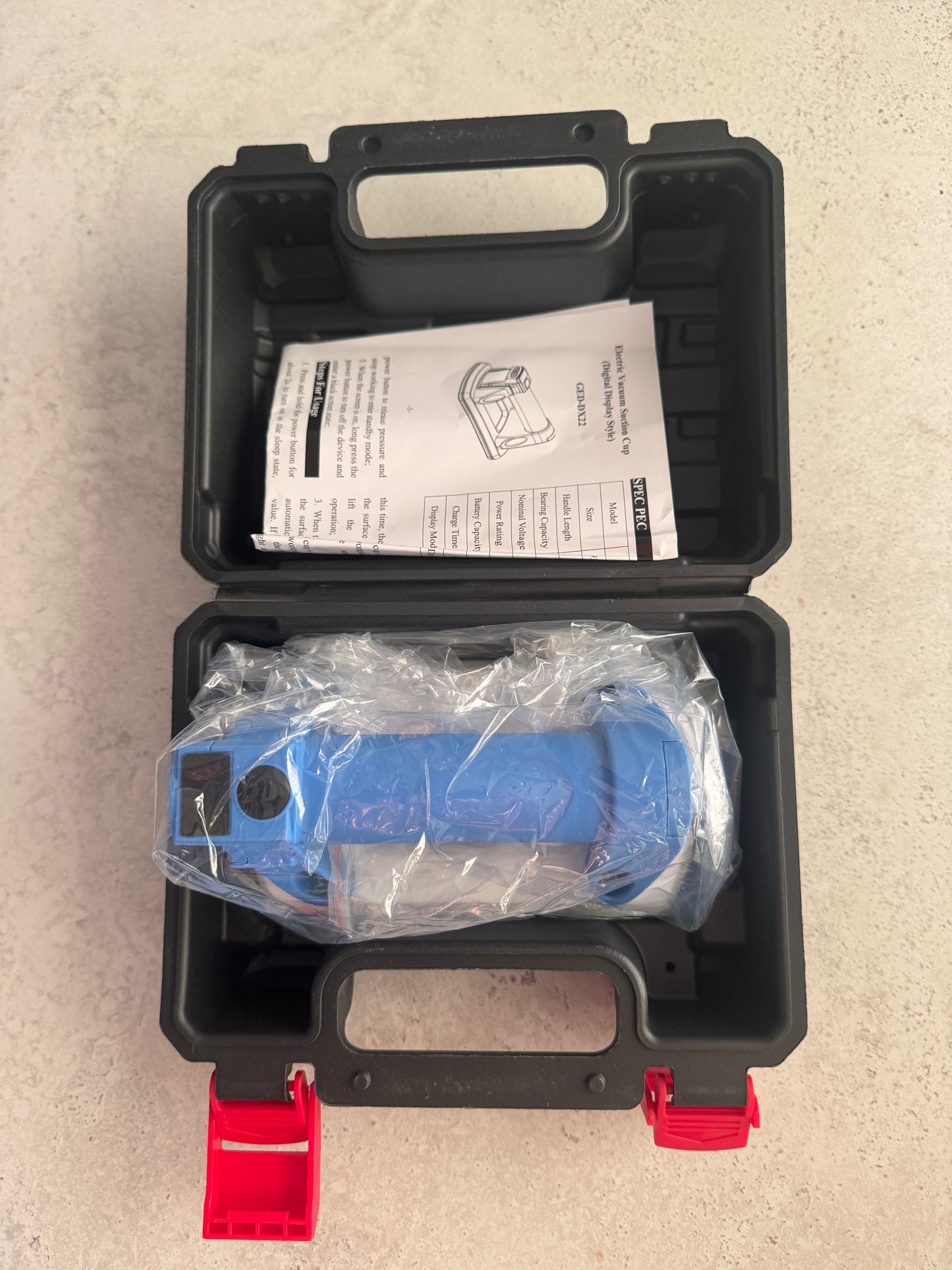 BACK IN STOCK SOON.....Vacuum Suction Cup with Automatic Pump – NEW Link (93×170 mm, 100kg)