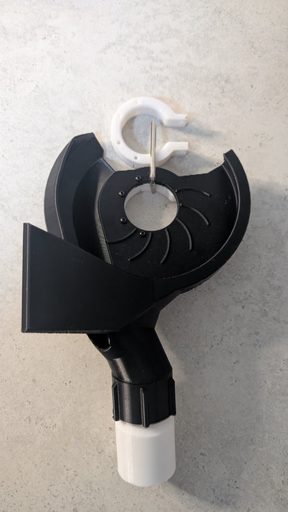 Angle Grinder Dust Extraction Shroud for 45° Tile Mitre Cutting