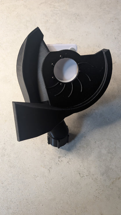 Angle Grinder Dust Extraction Shroud for 45° Tile Mitre Cutting