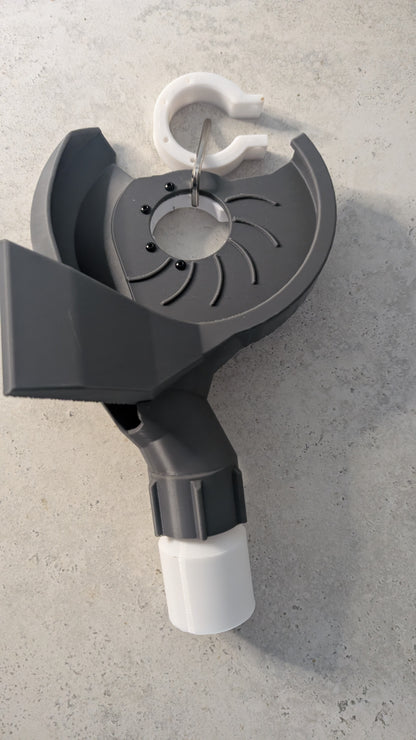 Angle Grinder Dust Extraction Shroud for 45° Tile Mitre Cutting