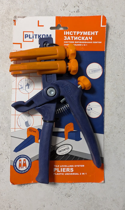 PLITKOM Tile Levelling System Pliers 2-in-1