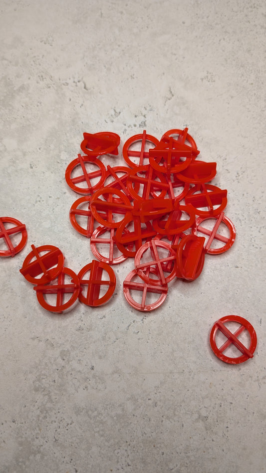 Reusable Tile Spacers – 1.5mm (Yellow) / 2mm (Red)