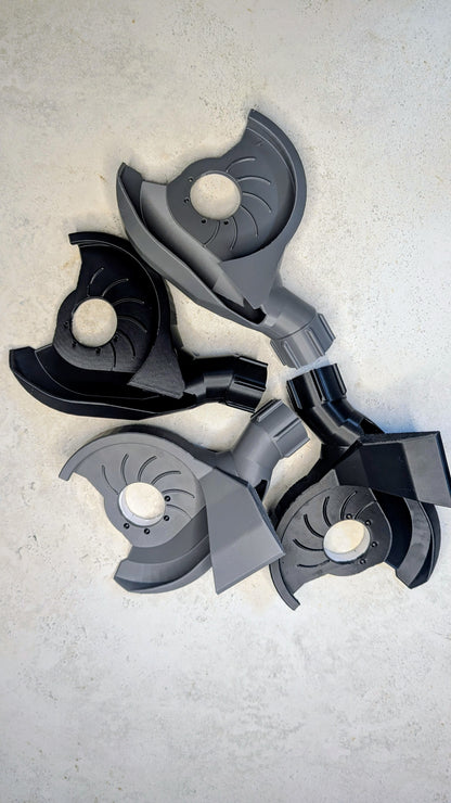 Angle Grinder Dust Extraction Shroud for 45° Tile Mitre Cutting